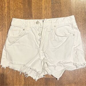Agolde white jean shorts!